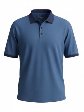 Jos. A. Bank Two-Tone Blue Men's Polo with Dark Contrast Collar